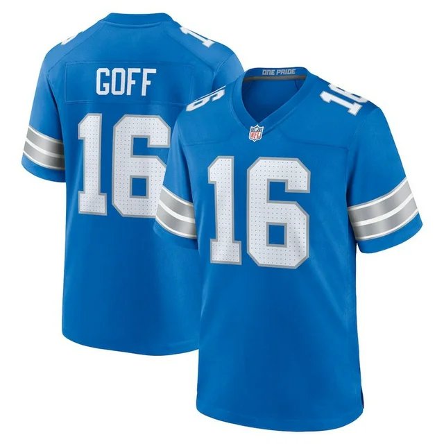 Men and Youth jared goff Lions 16 game  jersey blue