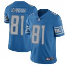 Men and Youth calvin johnson jersey Lions 81 game  jersey blue