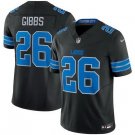 Men and Youth Jahmyr Gibbs Lions 26 game  jersey black