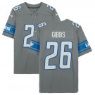 Men and Youth Jahmyr Gibbs Lions 26 game  jersey gray