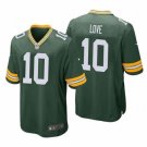 Men and Youth Jordan Love  packers 10 game  jersey green