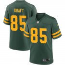 Men and Youth tucker kraft   packers 85 game  jersey green