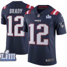 Men and Youth   Tom Brady Patriots super bowl LIII 53 Color rush jersey navy blue