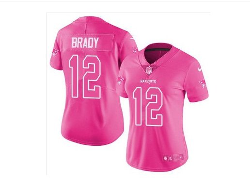 Women's Tom Brady Patriots pink  jersey