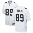 Men and Youth  brock bowers Raiders 89 color rush jersey white