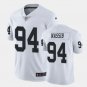 Men and Youth Carl Nassib Raiders 94 game jersey white