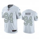 Men and Youth  Carl Nassib  Raiders 94 game jersey white