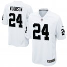 Men and Youth  Charles Woodson   Raiders 24 game jersey white
