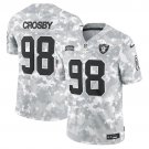 Men and Youth maxx crosby   Raiders 98 salute to service jersey arctic camo