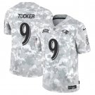 Men and Youth  Justin Tucker Balimore Ravens  9 salute to service  jersey arctic camo