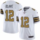 Men and Youth  Chris Olave   saints 12 Game jersey white