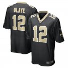 Men and Youth  Chris Olave   saints 12 game jersey black