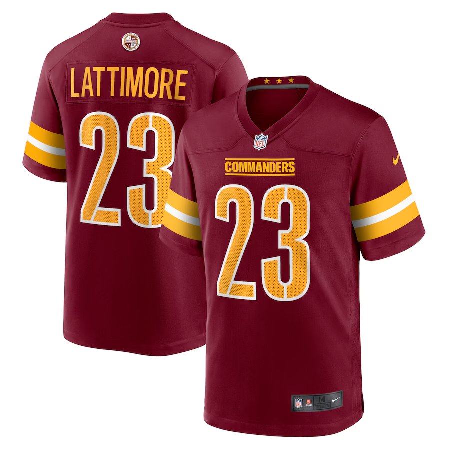Men and Youth Marshon Lattimore  commanders 17  jersey burgundy