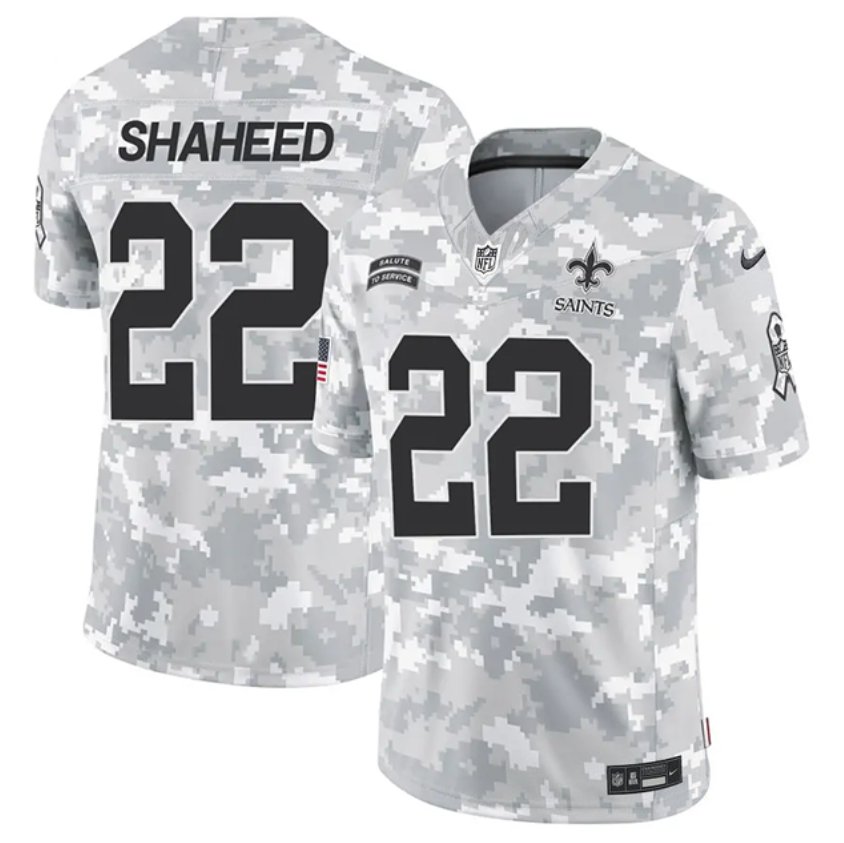 Men and Youth rashid shaheed  saints 22 salute to service jersey camo
