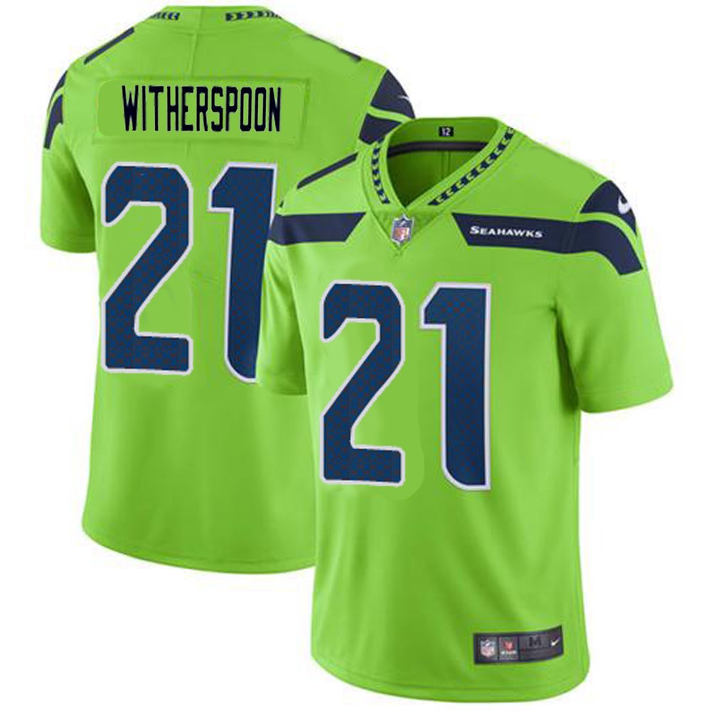 Men and Youth Devon Witherspoon seahawks 21 football jersey green