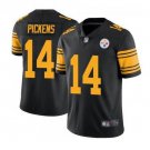 Men and Youth George Pickens steelers 14 color rush jersey black and gold