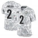 Men and Youth justin fields  steelers 2 salute to service jersey arctic camo