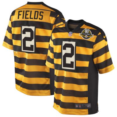 Men and Youth Justin Fields   steelers 2 bumblebee jersey stripe