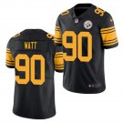 Men and Youth TJ Watt  steelers 90 color rush jersey black