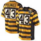 Men and Youth  Troy Polamalu 43 bumblebee striped Jersey