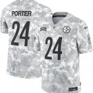 Men and Youth joey porter jr  steelers 24 salute to service Jersey arctic camo