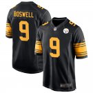Men and Youth  Chris Boswell steelers 9 color rush Jersey black
