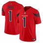 Men and Youth Stefon Diggs texans 1 game Jersey red