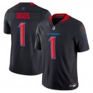 Men and Youth Stefon Diggs texans 1 game Jersey black