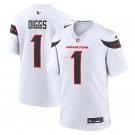 Men and Youth Stefon Diggs texans 1 game Jersey white