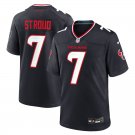 Men and Youth cj stroud texans 7 game Jersey black