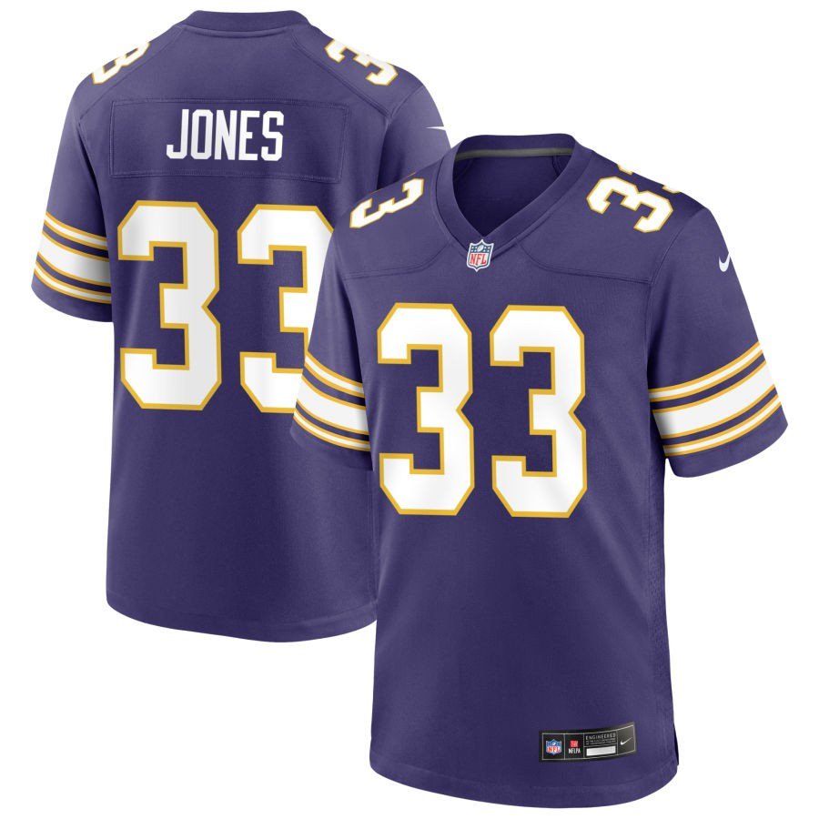 Men and Youth  Aaron Jones vikings  33  game Jersey purple