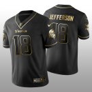 Men and Youth  Justin Jefferson  vikings 18  football Jersey gold black