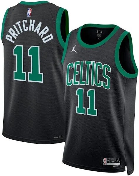 Men and Youth  Celtics payton pritchard statement Edition Jersey black