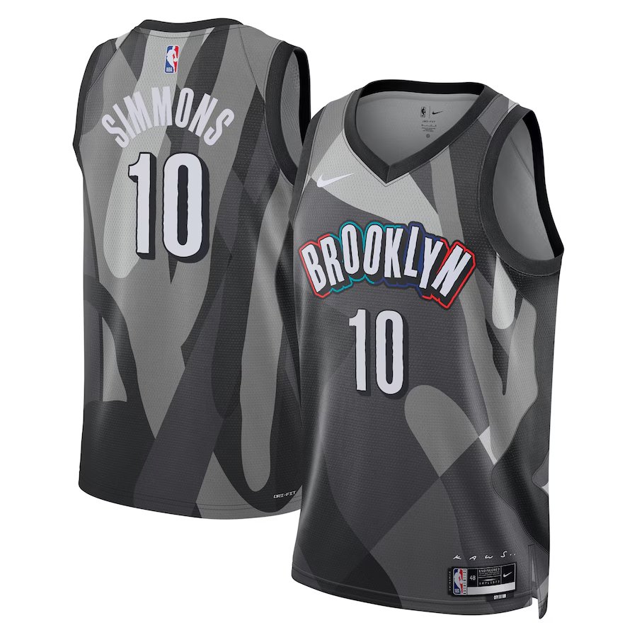 Men and  Youth ben simmons nets 10 city  jersey black 2025