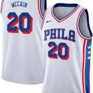 Men and  Youth  Jared Mccain sixers 76ers 20  association Jersey white