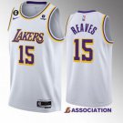 Men and  Youth  austin reaves lakers 15  association Jersey white