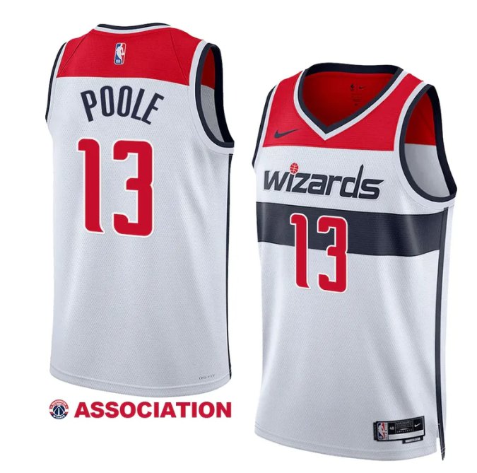 Men and  Youth jordan poole wizards  association  jersey  blue