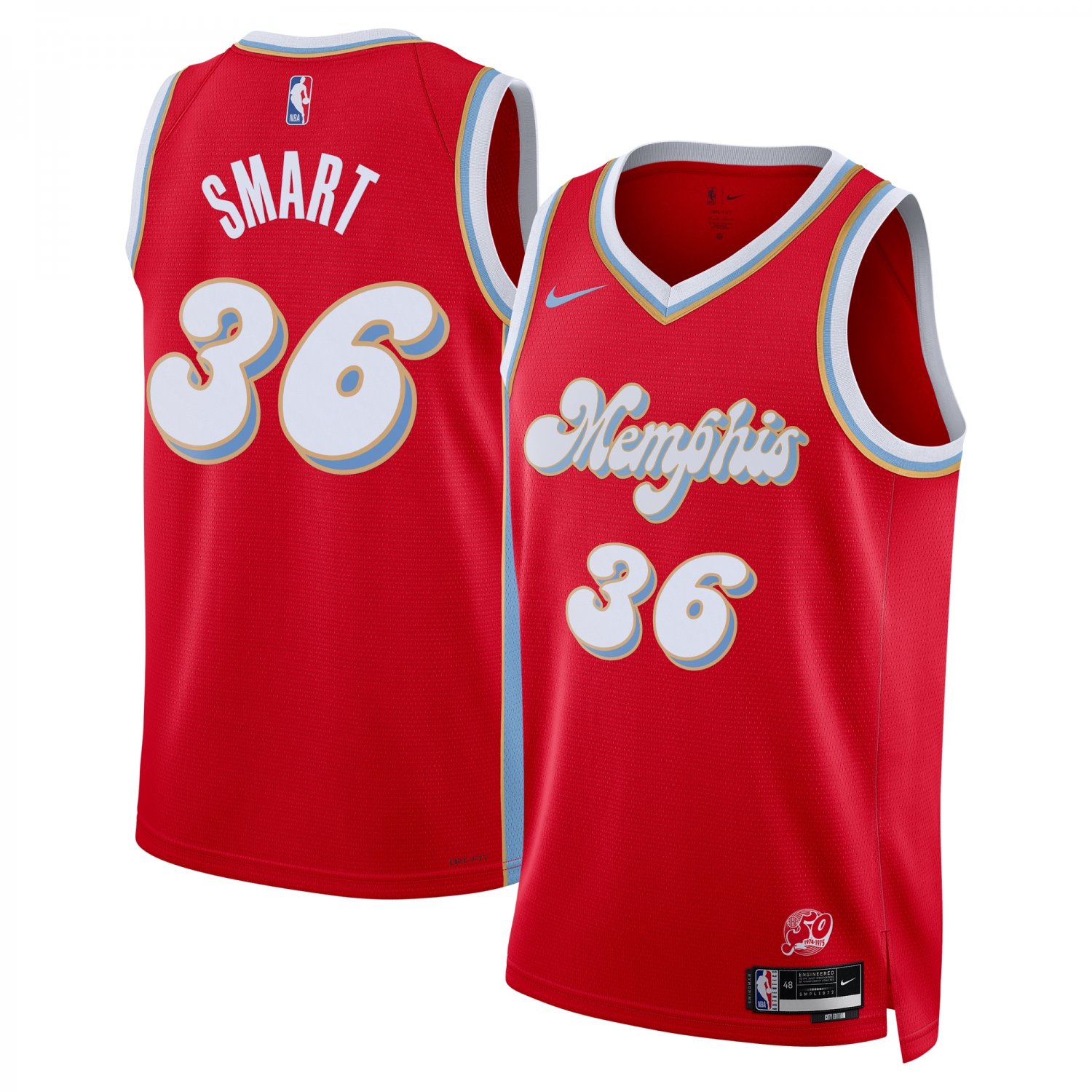 Men and  Youth marcus smart Grizzlies 36  city Jersey red
