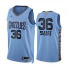 Men and  Youth marcus smart Grizzlies 36  statement Jersey  blue