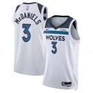 Men and  Youth jaden mcdaniels  Wolves 3 association Jersey white