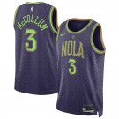Men and  Youth CJ  McCollum pelicans 3 city jersey purple