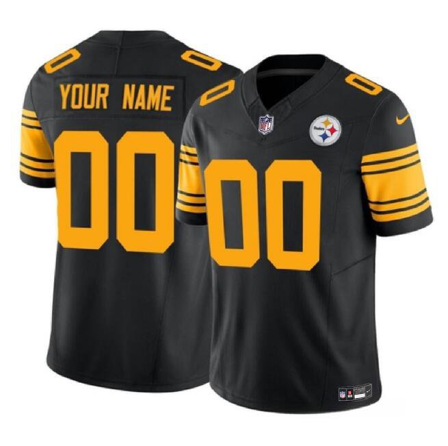 Custom Pittsburgh Steelers Black 2023 F.U.S.E Color Rush Limited ...