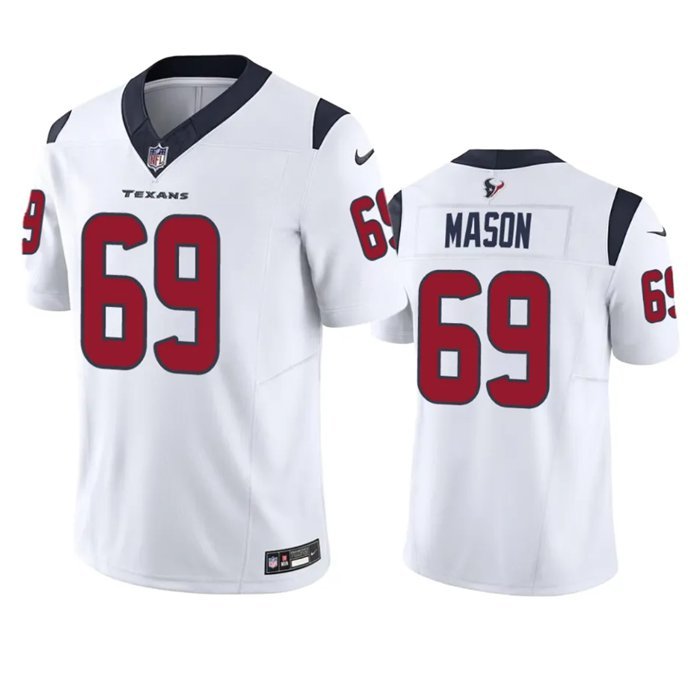 Houston Texans #69 Shaq Mason White 2023 F.U.S.E Vapor Untouchable ...