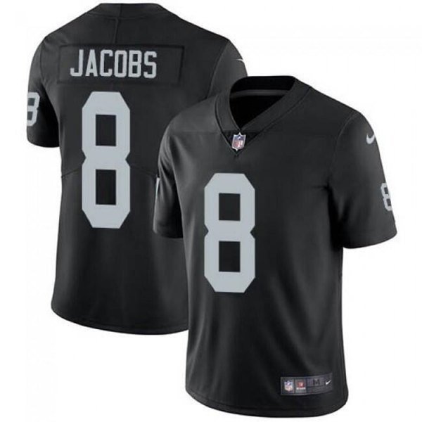 Las Vegas Raiders #8 Josh Jacobs Black Vapor Limited Stitched Jersey