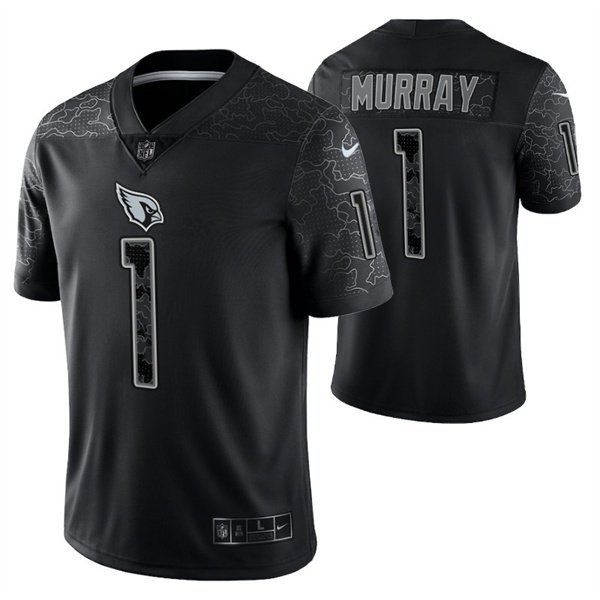 Men's Arizona Cardinals #1 Kyler Murray Black Reflective Limited ...