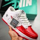 supreme x sb dunk low varsity redwhite-black