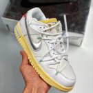 off-white x dunk low â01 of 50â white silver gum