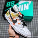sb dunk low âraygun tie-dyeâ whiteorange flash