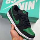 sb dunk low pro blackpine green-white