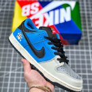 instant skateboards x sb women & men dunk low blue grey white black